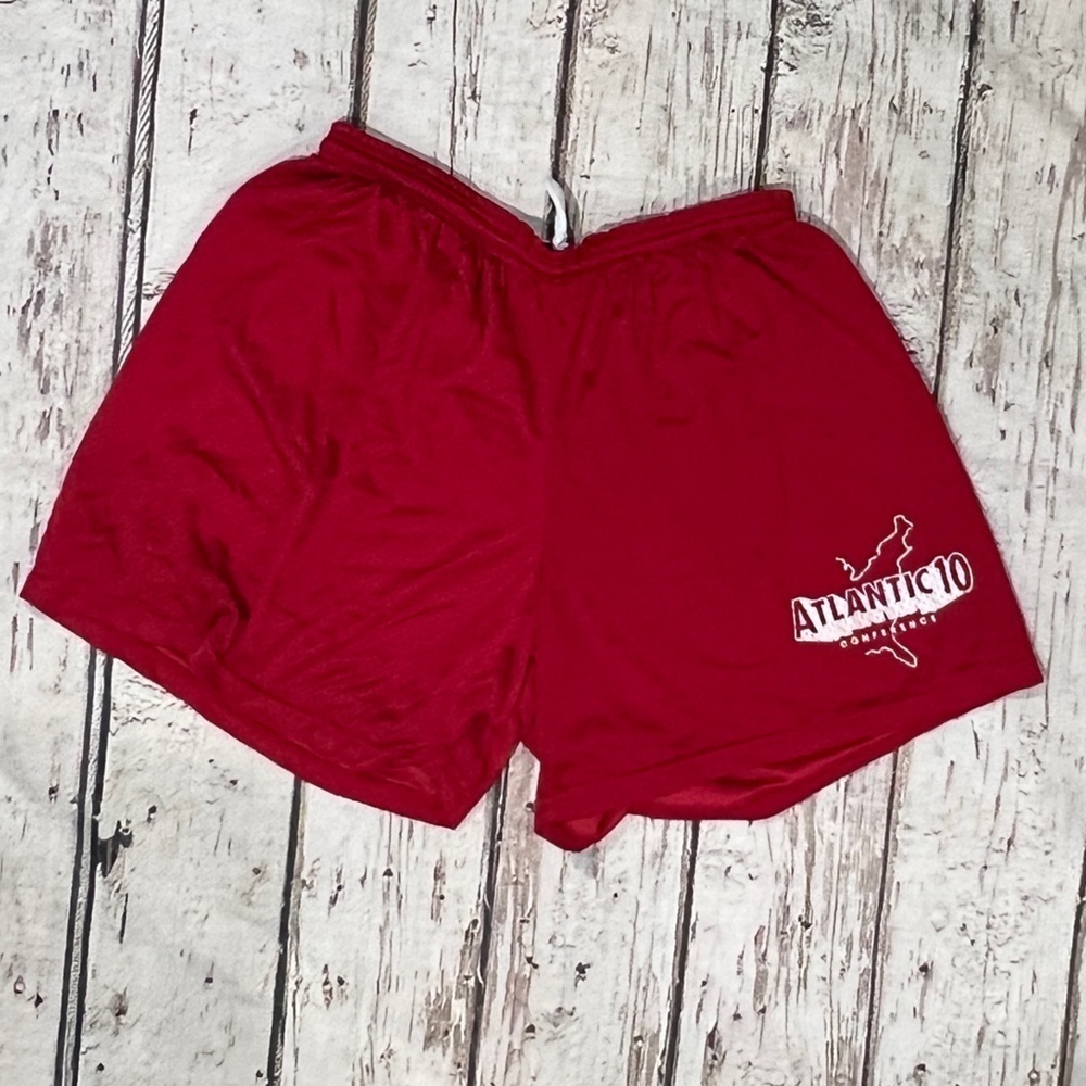 Vintage 90s Atlantic 10 Basketball Conference Sports 1990s Red Shorts